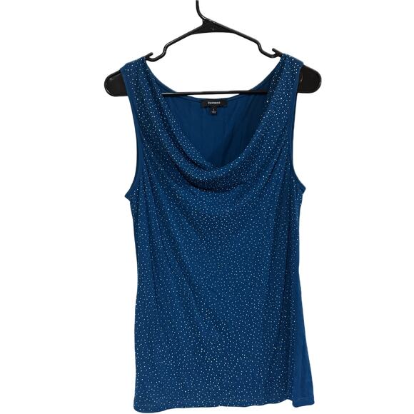 Express teal sparkly tank top - size Large - Picture 1 of 3